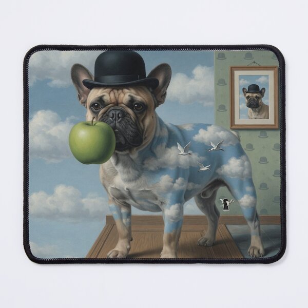 Item preview, Ceci N'est Pas Un Chien II – Surreal French Bulldog in the Clouds | Magritte-Inspired Canine Art designed and sold by cipoprimo.