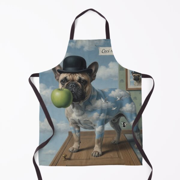 Item preview, Ceci N'est Pas Un Chien II – Surreal French Bulldog in the Clouds | Magritte-Inspired Canine Art designed and sold by cipoprimo.