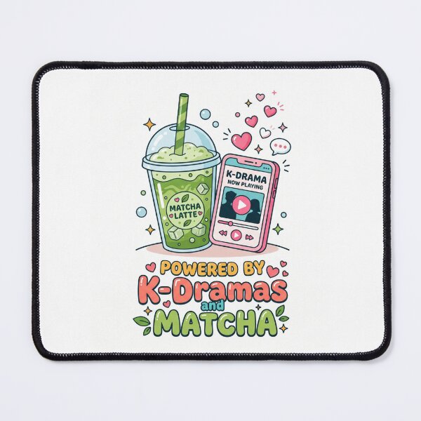 Item preview,  Cute K-Drama Lover Gift Powered K-Dramas and Matcha designed and sold by HappyHarmony40.