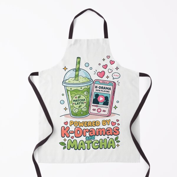 Item preview, Cute K-Drama Lover Gift Powered K-Dramas and Matcha designed and sold by HappyHarmony40.