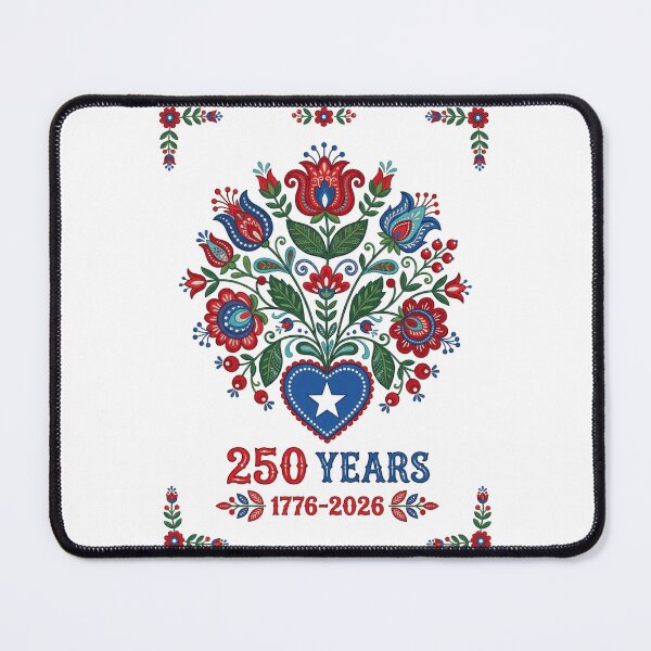 Item preview, Usa 250Th Anniversary Patriotic Folk Art Floral Heart designed and sold by longngusuc.