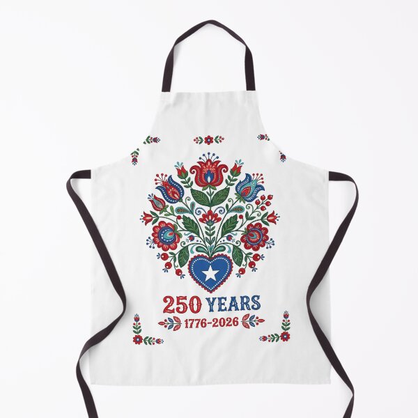 Item preview, Usa 250Th Anniversary Patriotic Folk Art Floral Heart designed and sold by longngusuc.
