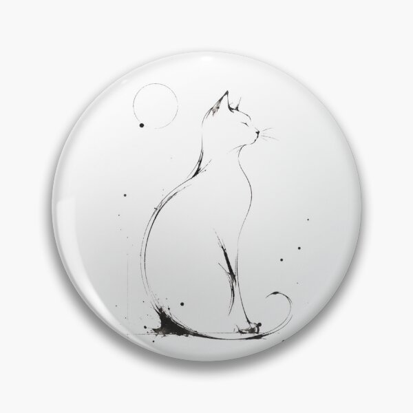 Item preview, Midnight Moon Cat – Minimalist cat silhouette designed and sold by filou designs.