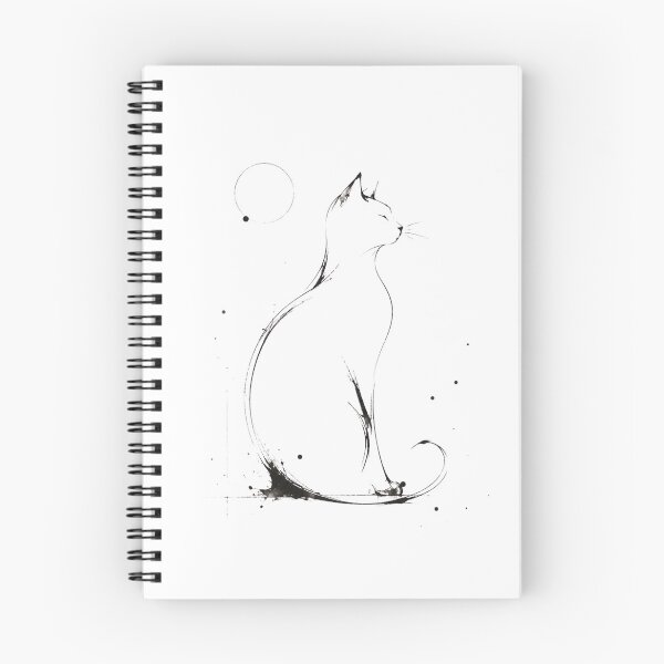 Item preview, Midnight Moon Cat – Minimalist cat silhouette designed and sold by filou designs.
