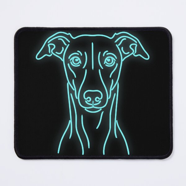 Item preview, Aesthetic Whippet Neon Line Art Portrait designed and sold by Pfotenfaden.