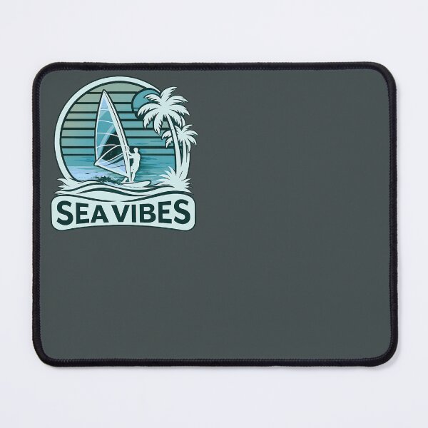 Item preview, Sea Vibes - Windsurfer Ocean Day Retro Emblem designed and sold by SilentPowerArt.