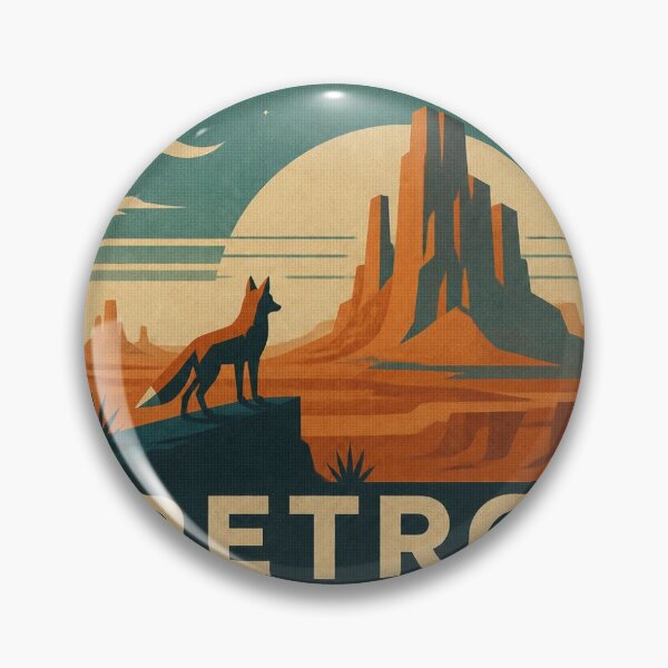 Item preview, Retro Fox Desert Landscape Explore Further designed and sold by EDynamicpro.