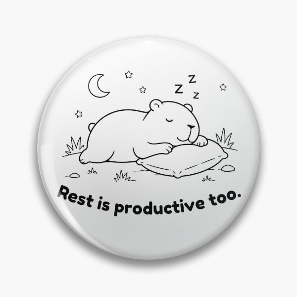 Item preview, Rest is Productive Capybara – Simple Minimalist Animal Design designed and sold by PAPIRO SIGLO XXI.