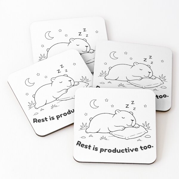 Item preview, Rest is Productive Capybara – Simple Minimalist Animal Design designed and sold by PAPIRO SIGLO XXI.