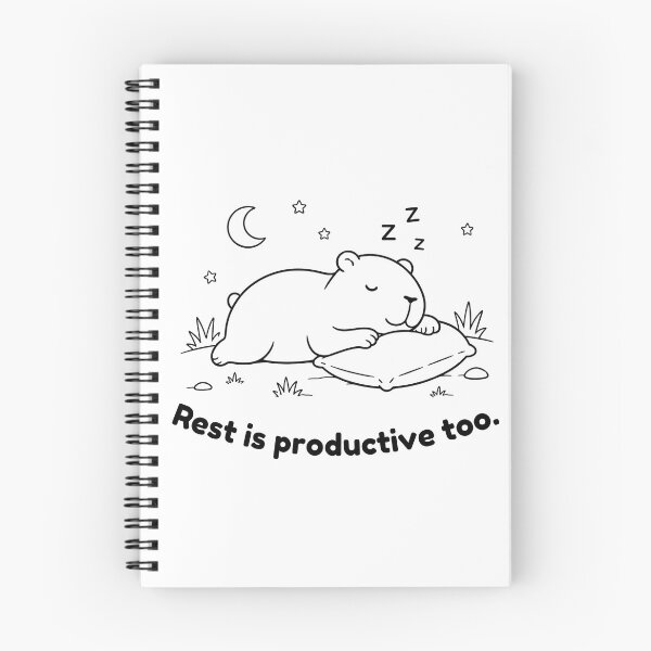 Item preview, Rest is Productive Capybara – Simple Minimalist Animal Design designed and sold by PAPIRO SIGLO XXI.