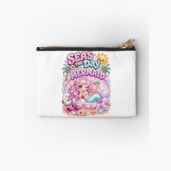 Item preview, Seas the Day Mermaid T-Shirt & Sticker – Kawaii Beachcore Mermaid Gift for Soft Girls, Ocean Lovers & Summer Vacation Fans designed and sold by GemBob Creations.