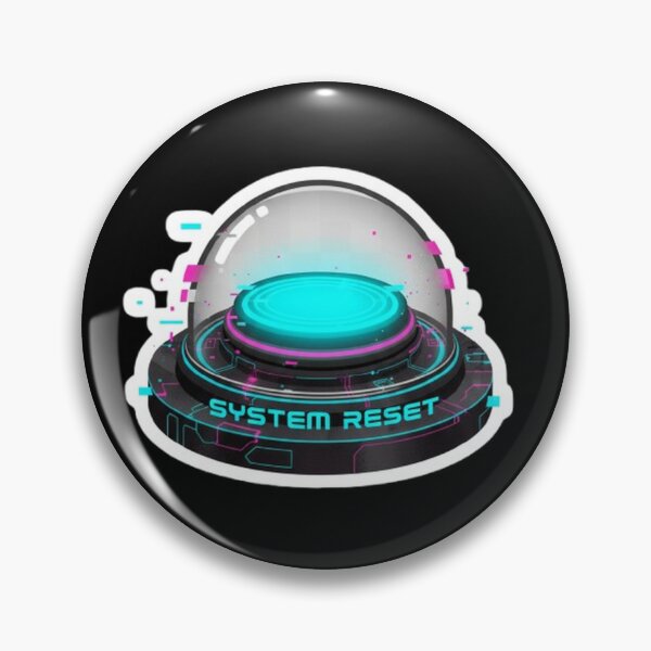 Item preview, Emergency Reset Button – Cyberpunk System Reboot Control designed and sold by trend-forge.