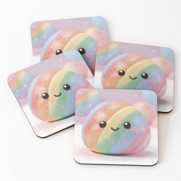 Item preview, Rainbow Glitter Dumpling Squishy – Cute Kawaii Food Illustration designed and sold by EmeraldeaArt.