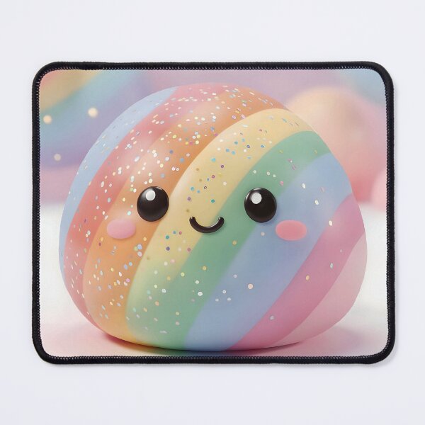 Item preview, Rainbow Glitter Dumpling Squishy – Cute Kawaii Food Illustration designed and sold by EmeraldeaArt.