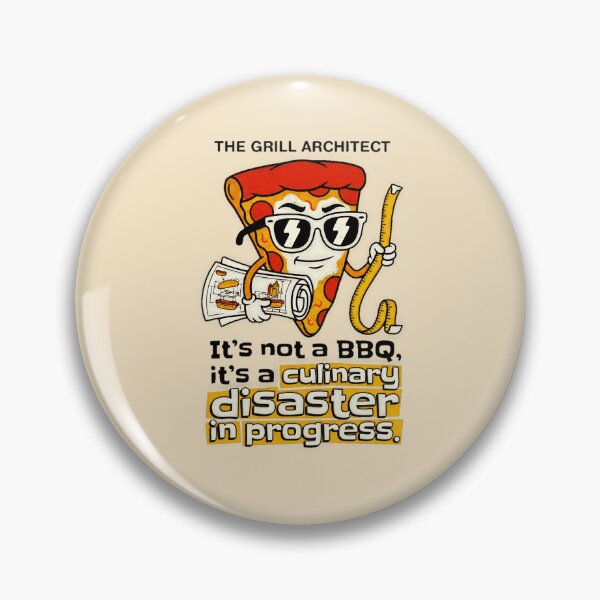 Item preview, The Grill Architect It's Not A BBQ It's A Culinary Disaster In Progress Pizza Graphic — Funny BBQ Humor  designed and sold by SkTee2k.