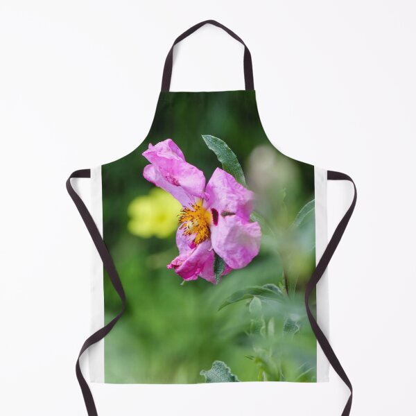 Item preview, Pink Wildflower Close-Up With Yellow Stamen and Single Petal Detail In Natural Green Background designed and sold by Nmallia.