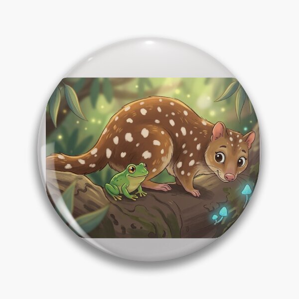 Item preview, Whimsical Quoll and Frog Forest Friends  designed and sold by AirCrayons27.