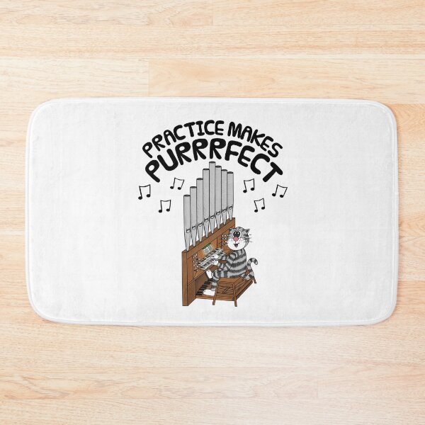 Item preview, Cat Playing Church Organ, Practice Makes Purrrfect, Organist designed and sold by doodlerob.