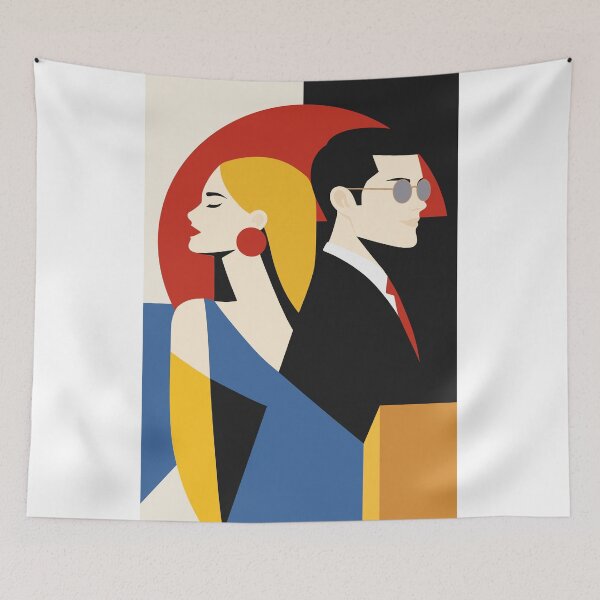 Item preview, Bauhaus Couple Abstract Print designed and sold by Studio pod Burom.