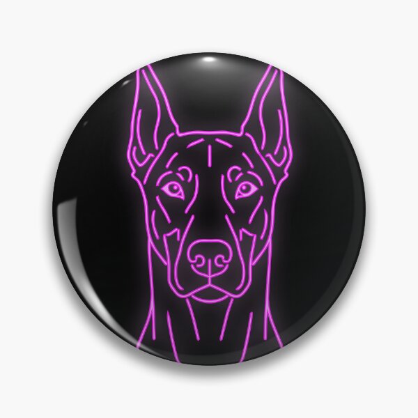 Item preview, Edgy Doberman Neon Glow Streetwear Art designed and sold by Pfotenfaden.
