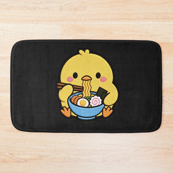 Item preview, Cute Kawaii Baby Chick Eating Ramen designed and sold by ColorSplash123.