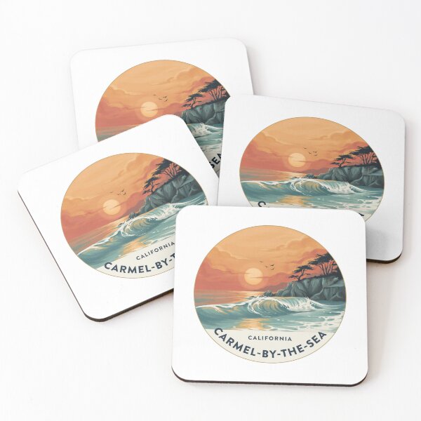 Item preview, Carmel-by-the-Sea California: Illustrated Coastal Cliffs & Cypress designed and sold by CircinusStore.