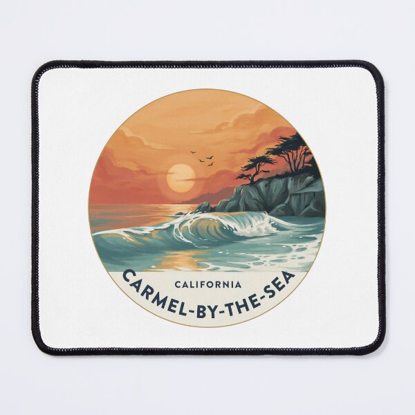 Item preview, Carmel-by-the-Sea California: Illustrated Coastal Cliffs & Cypress designed and sold by CircinusStore.