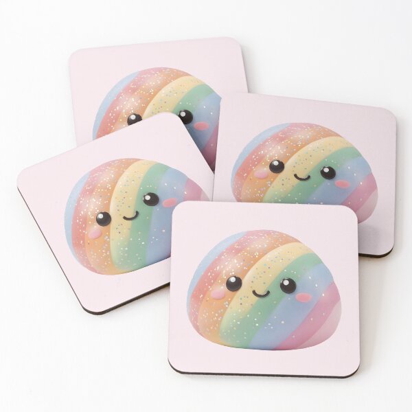 Item preview, Cute Rainbow Dumpling Squishy designed and sold by EmeraldeaArt.