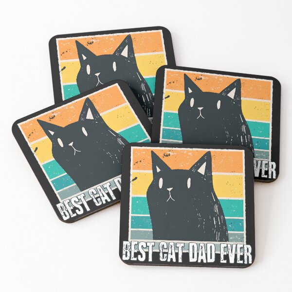 Item preview, Best Cat Dad Ever Retro Black Cat Vintage designed and sold by SoyLamderma.