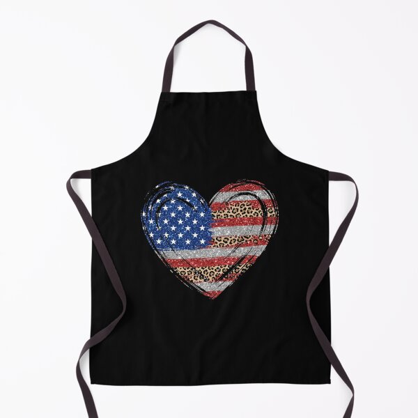 Item preview, American Flag Heart Glitter Leopard Print Patriotic Usa Styl designed and sold by longngusuc.