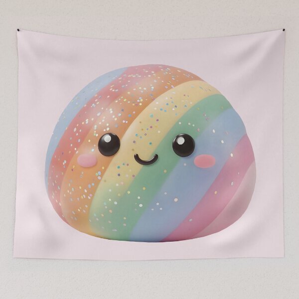 Item preview, Cute Rainbow Dumpling Squishy designed and sold by EmeraldeaArt.