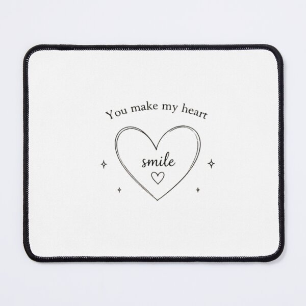 Item preview, You Make My Heart Smile – Cute Romantic Love Quote designed and sold by MotivArtes.