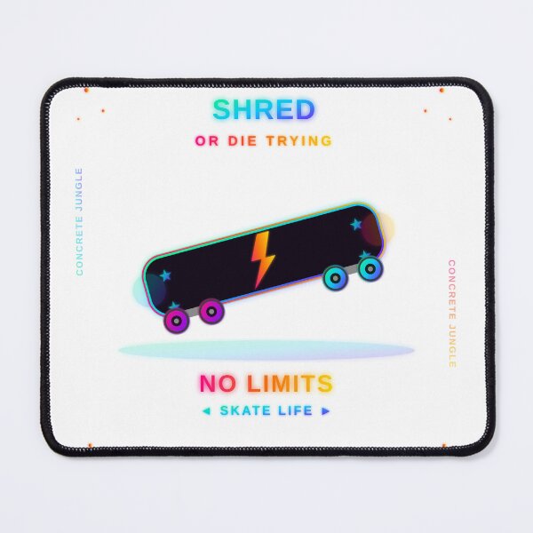 Item preview, Neon Skateboard Vector Graphic Art | Shred Or Die Trying Skate T-Shirt Design designed and sold by Yuran11.