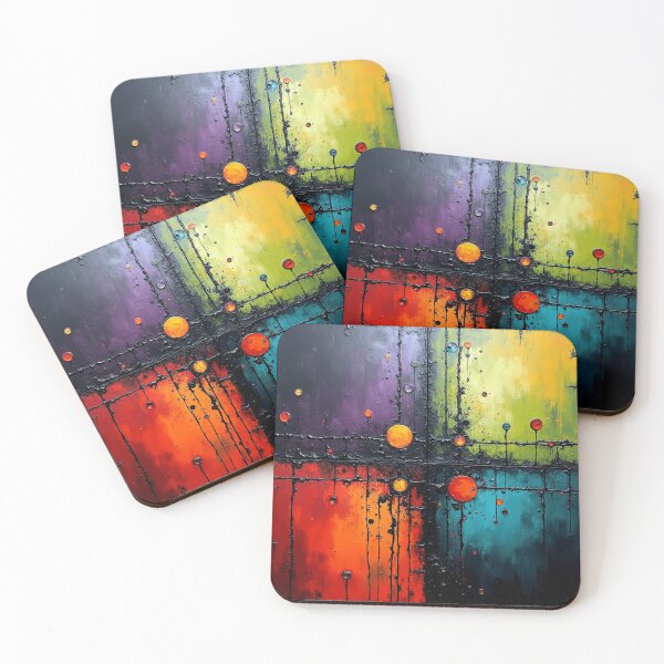 Item preview, cosmic rust and rain colorful geometric abstract design designed and sold by SmashingDeals.