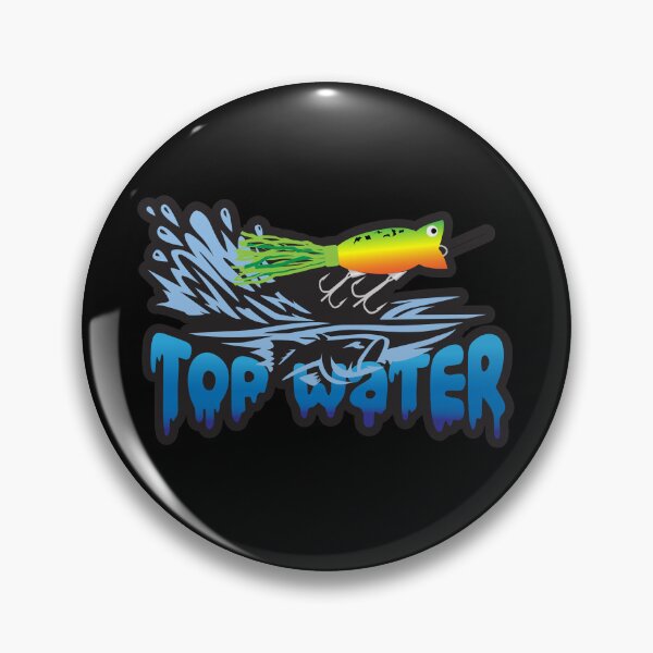 Item preview, Bass Hula Popper vector illustration with text "Top Water". designed and sold by Art-Horizon.