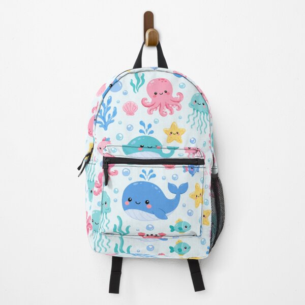 Item preview, Kawaii Ocean Sea Creature Cute Seamless Pattern Print designed and sold by Inkworksbyshery.