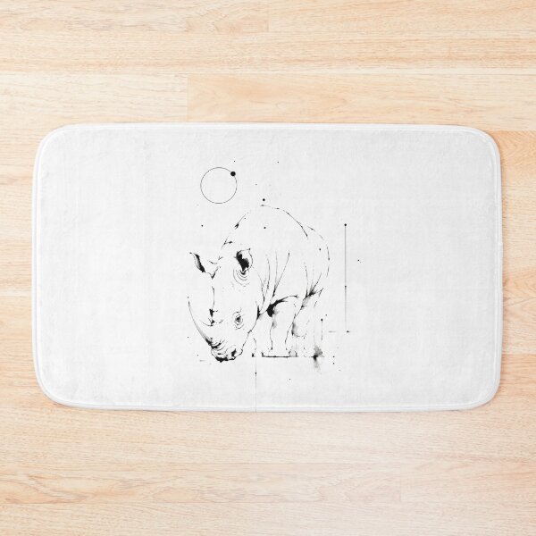 Item preview, Rhino Spirit – Minimalist rhinoceros in ink designed and sold by filou designs.