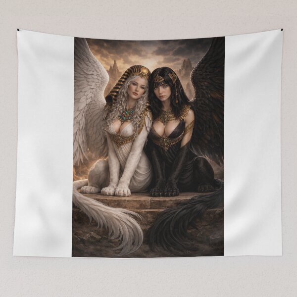 Item preview, The Twin Sphinxes of Light and Shadow designed and sold by ITSimagination.