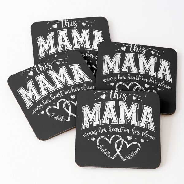 Item preview, Mama Wears Her Heart On Her Sleeve, Personalized Kids Names designed and sold by longngusuc.