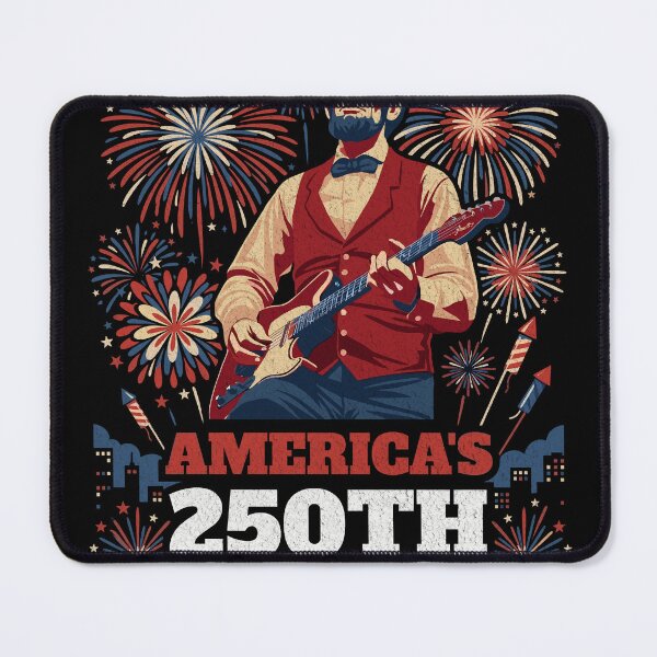 Item preview, Patriotic Lincoln Guitar Fireworks 1776-2026 designed and sold by d247.