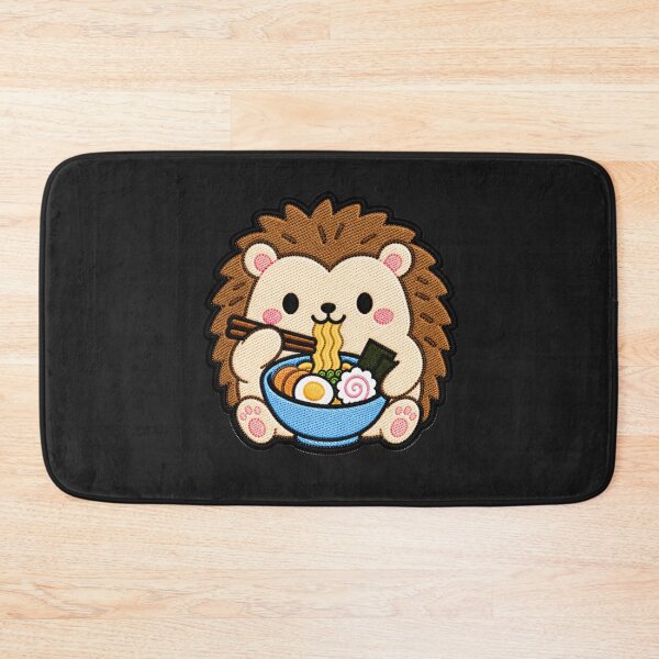 Item preview, Cute Kawaii Hedgehog Eating Ramen designed and sold by ColorSplash123.