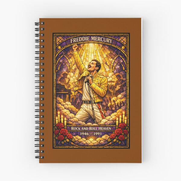 Item preview, Freddie Mercury Rock and Roll Heaven Memorial Poster designed and sold by Halifaxartguy.