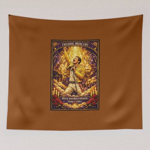 Item preview, Freddie Mercury Rock and Roll Heaven Memorial Poster designed and sold by Halifaxartguy.