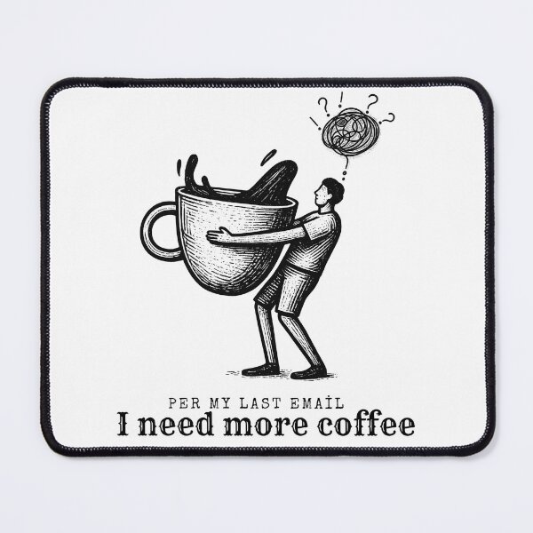 Item preview, Per My Last Email I Need More Coffee Burnout designed and sold by Bi' Dünya Şey.