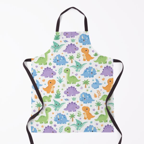 Item preview, Kawaii Dinosaur Friends Cute Seamless Pattern Print designed and sold by Inkworksbyshery.