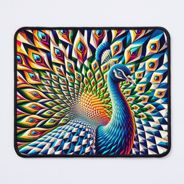 Item preview, Geometric Peacock Prism Feather Abstract Art designed and sold by PlanetEye Designs.