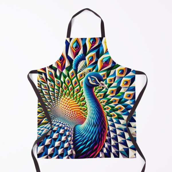 Item preview, Geometric Peacock Prism Feather Abstract Art designed and sold by PlanetEye Designs.