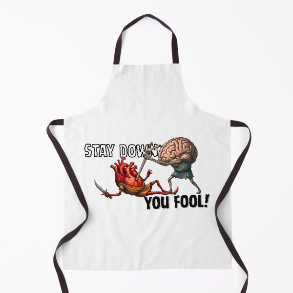 Item preview, Brain over Heart_White designed and sold by Revvork Designs.