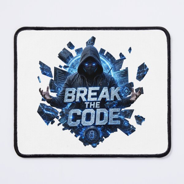 Item preview, BREAK THE CODE – Futuristic Cyberpunk Typography Poster  designed and sold by THAMIM REALITY 2.0.
