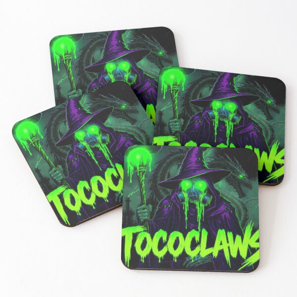 Item preview, TOCOCLAWS Radioactive Sorcerer: Neon Gas Mask Wizard & Cyber Dragon designed and sold by TOCOCLAWS.